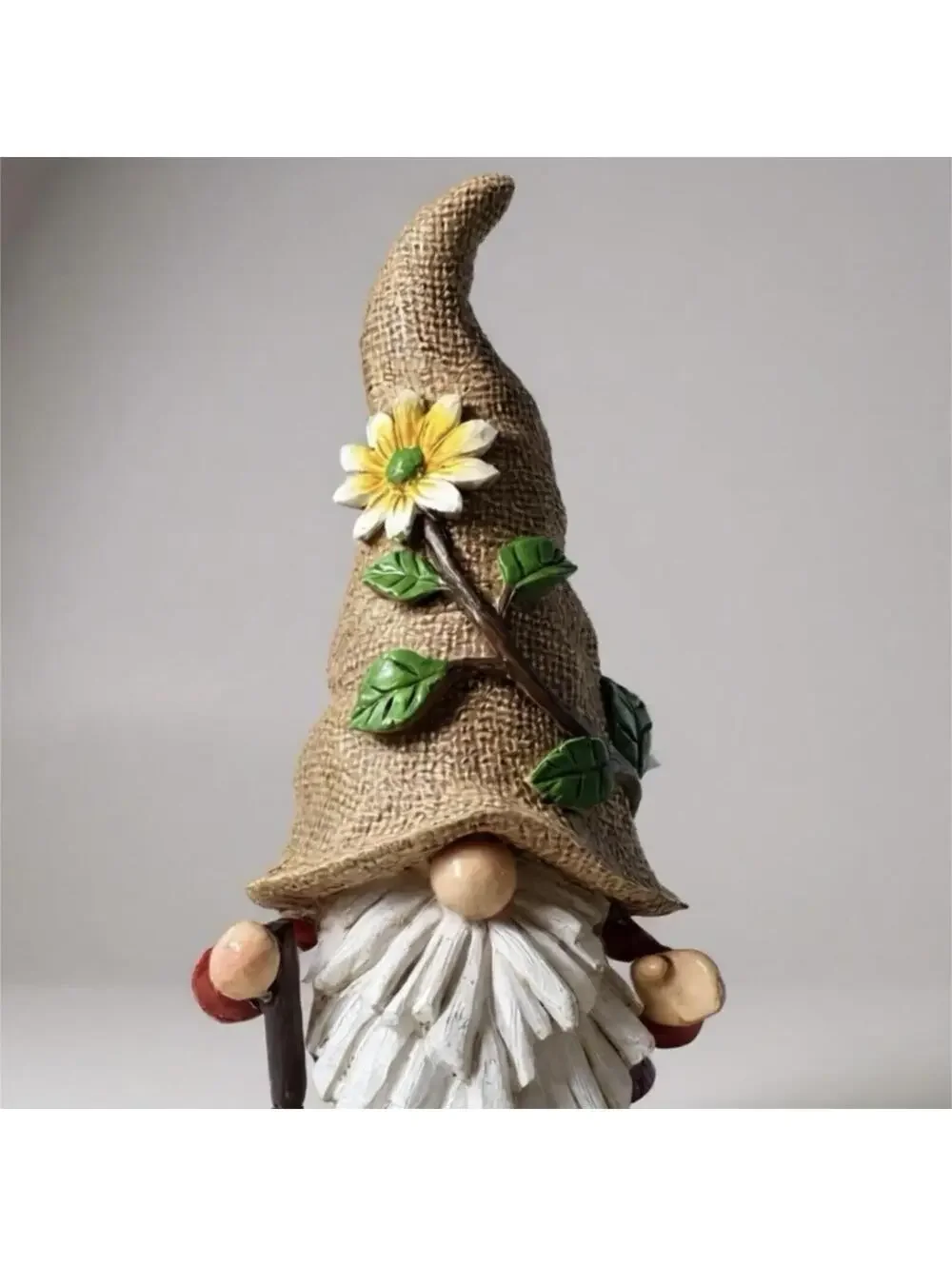 Vintage Sunflower Glass Bottles with Cute Garden Gnome Figurine
